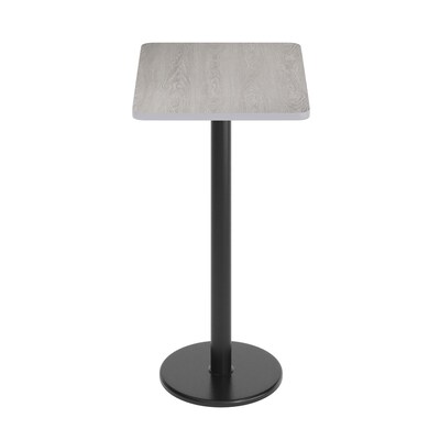 Flash Furniture Stiles Laminate Dining Table with Round Base, 30"D x 24"W, Gray (XUGY2430TR18B)