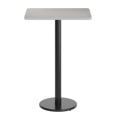 Flash Furniture Stiles Laminate Dining Table with Round Base, 30"D x 24"W, Gray (XUGY2430TR18B)