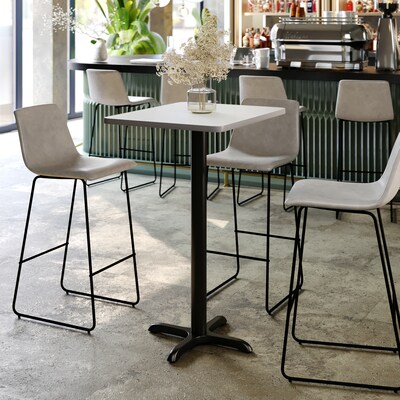 Flash Furniture Stiles Laminate Dining Table with X Base, 30D x 24W, White (XUWH2430T2222B)