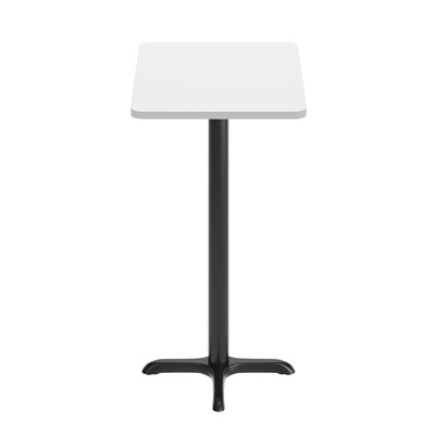 Flash Furniture Stiles Laminate Dining Table with X Base, 30"D x 24"W, White (XUWH2430T2222B)