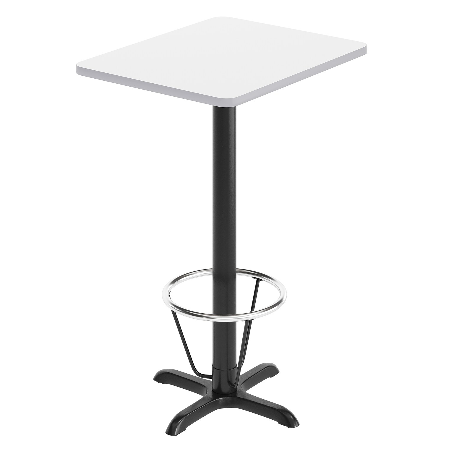 Flash Furniture Stiles Laminate Dining Table with X Base and Footring, 30D x 24W, White (XUWH2430T22B3F)