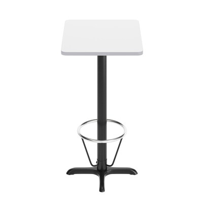 Flash Furniture Stiles Laminate Dining Table with X Base and Footring, 30"D x 24"W, White (XUWH2430T22B3F)