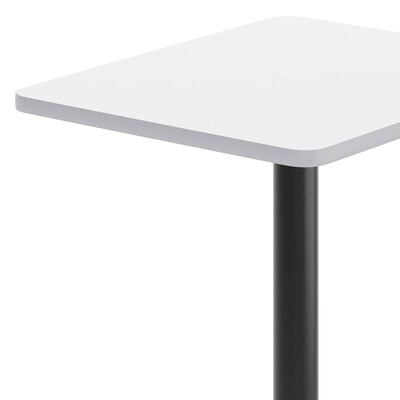 Flash Furniture Graniss Laminate Dining Table with Round Base, 30"D x 24"W, White (XUWH2430TR18)