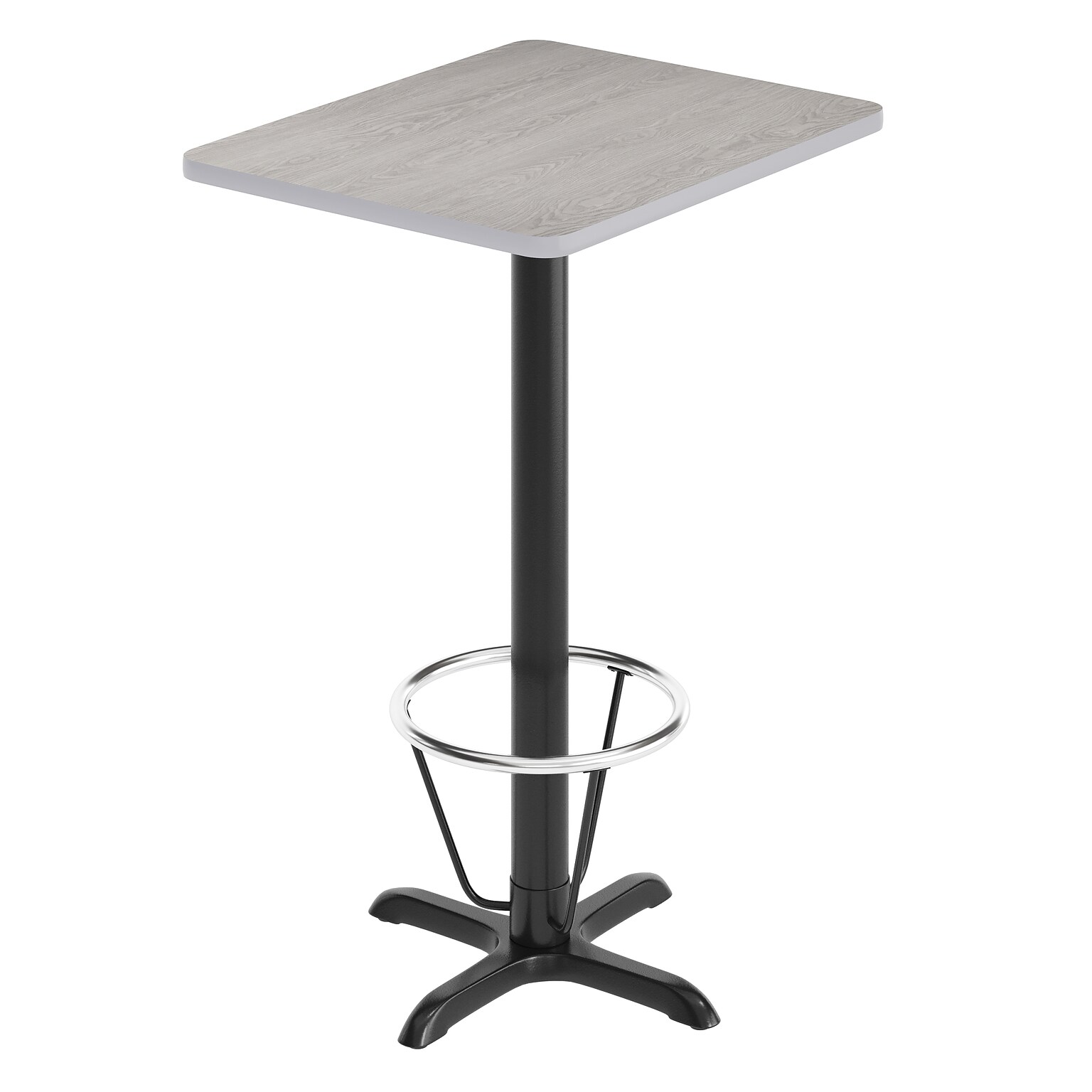 Flash Furniture Stiles Laminate Dining Table with X Base and Footring, 30D x 24W, Gray (XUGY2430T22B3F)