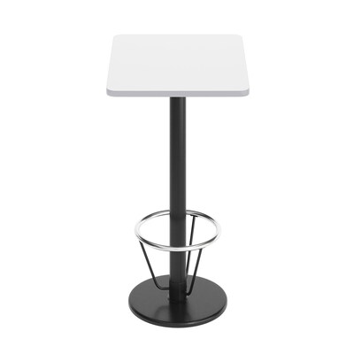 Flash Furniture Stiles Laminate Dining Table with Round Base and Footring, 30"D x 24"W, White (XUWH2430TR18B3F)