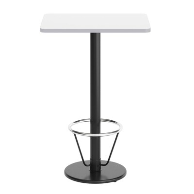 Flash Furniture Stiles Laminate Dining Table with Round Base and Footring, 30"D x 24"W, White (XUWH2430TR18B3F)