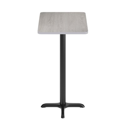 Flash Furniture Stiles Laminate Dining Table with X Base, 30"D x 24"W, Gray (XUGY2430T2222B)