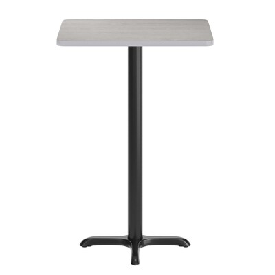 Flash Furniture Stiles Laminate Dining Table with X Base, 30"D x 24"W, Gray (XUGY2430T2222B)