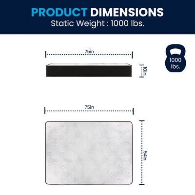 Flash Furniture Dream 10" Pocket Spring Hybrid Mattress, Full Mattress in a Box (BSE230PRF10CBK)