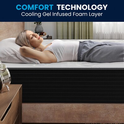 Flash Furniture Dream 10" Pocket Spring Hybrid Mattress, Queen Mattress in a Box (BSE230PRQ10CBK)