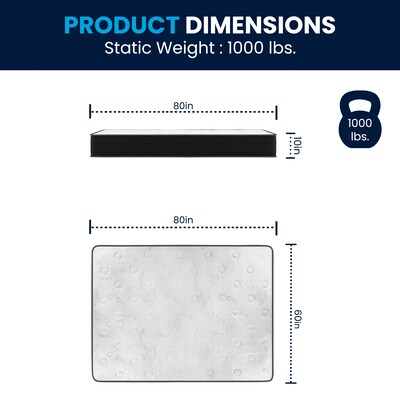 Flash Furniture Dream 10" Pocket Spring Hybrid Mattress, Queen Mattress in a Box (BSE230PRQ10CBK)