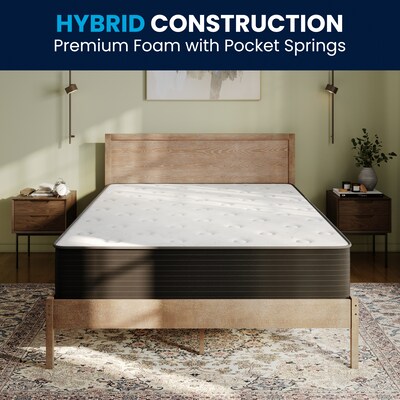 Flash Furniture Dream 12" Pocket Spring Hybrid Mattress, Queen Mattress in a Box (BSE230PRQ12CBK)