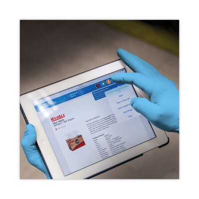 KleenGuard G10 Comfort Plus Blue Nitrile Gloves, Small, Powder Free, Light Blue (ANS54186)