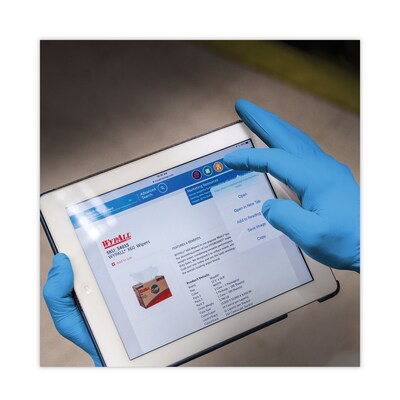 KleenGuard G10 2Pro Powder Free Nitrile Industrial Gloves, Latex Free, Large, Blue, 100 Gloves/Box, 10 Boxes/Carton (ANS54423CT)