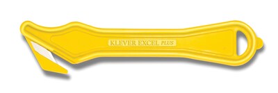 Klever Excel PLUS, 7 Safety Cutter, Yellow, 10/Pack (PLS-400-30Y)