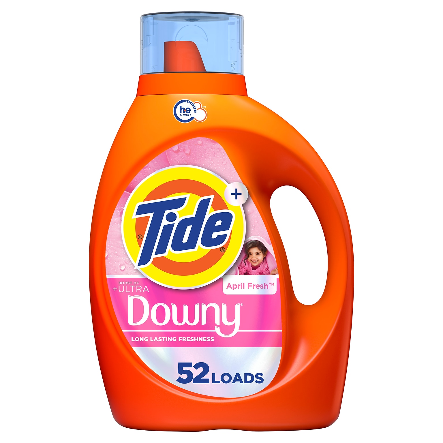 Tide Plus Boost of Ultra Downy HE Liquid Laundry Detergent, April Fresh Scent, 52 Loads, 73 fl. oz. (17523)