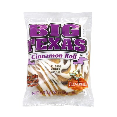 Cloverhill Big Texas Cinnamon Rolls, 4 oz., 12/Pack (900-00135)