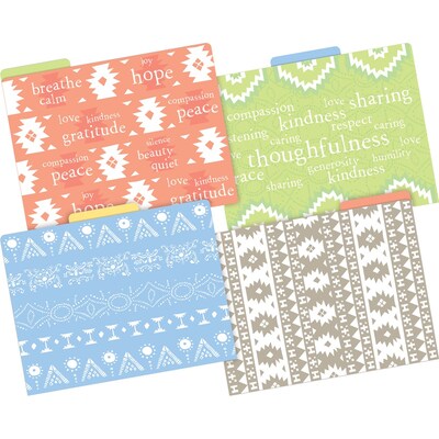Barker Creek Thoughtfulness File Folder, 1/3-Cut Tab, Letter Size, Assorted Colors, 12/Pack (BC1307)
