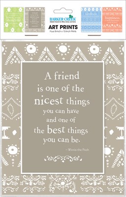 Barker Creek Thoughtfulness Art Print Set, 8" x 10", Multi-Design, 4 per set (BC3105)