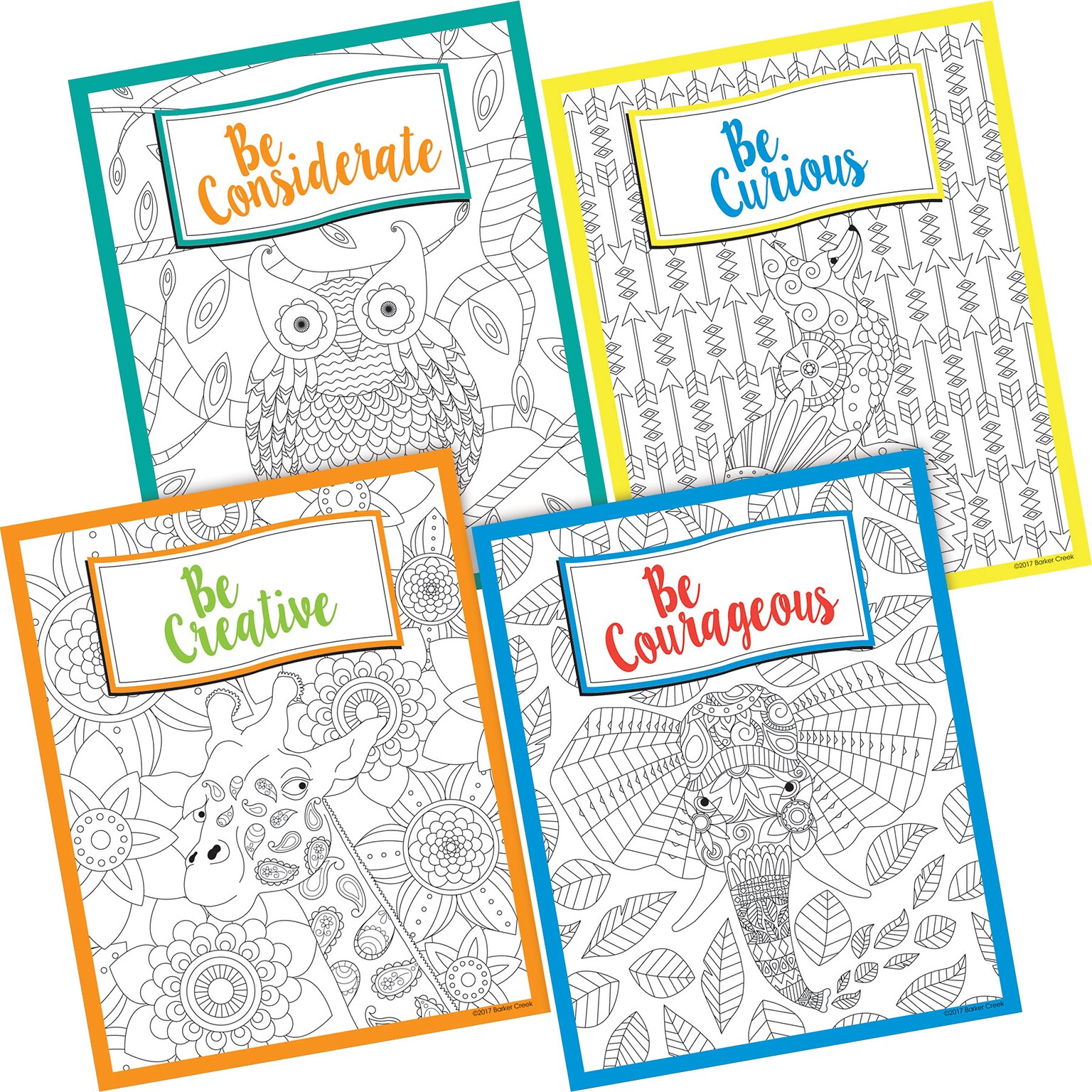 Barker Creek Be All You Can Be Art Print Set, 8 x 10, Multi-Design, 4 per set (BC3106)