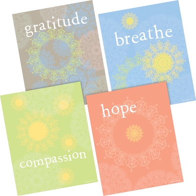 Barker Creek Art Print Set 8 x 10 Mindfulness, Multi-Design, 4/set (BC3112)