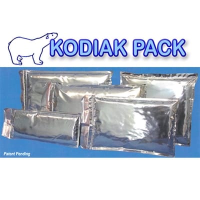 Nortech Labs Kodiak Pack Insulated Metalized Envelopes, 12" x 16", Silver, 25/Box (KP121625)