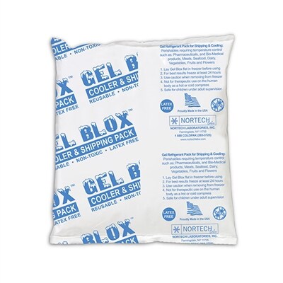 Gel Blox Moisture Resistant Cold Packs, 16 oz., 7 x 6, 18/Box (GB6718)