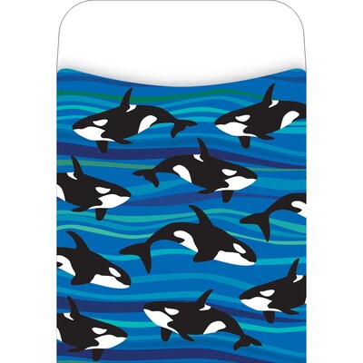 Barker Creek Sea & Sky Peel & Stick Library Pockets, 5.125" x 3.5", 30/Pack (1277)