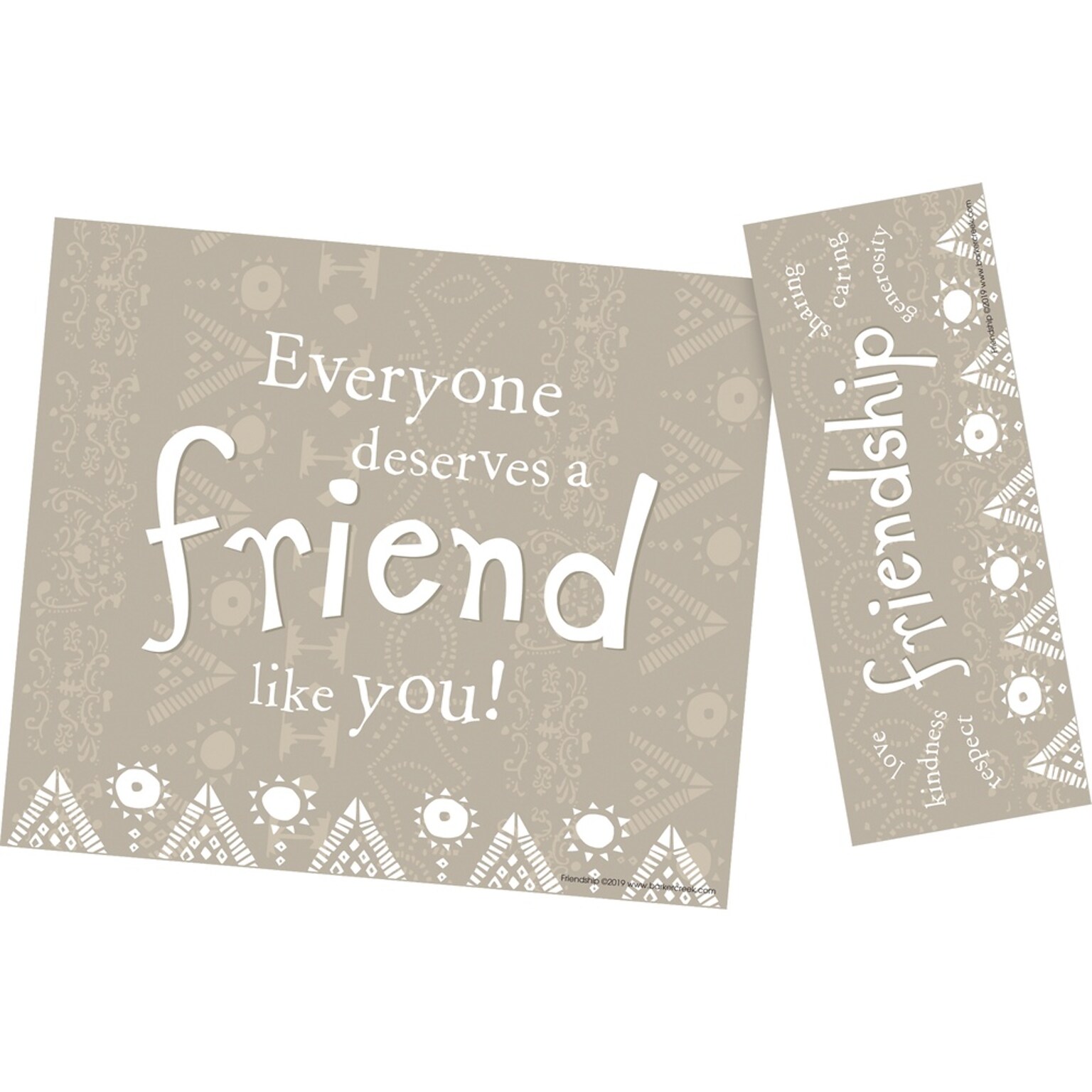 Barker Creek Friendship Awards & Bookmarks Set, 8.5 x 5.5”, Multicolored, 30/Pack (BC434)