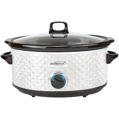 Brentwood Appliances 7-Quart Slow Cooker, Pearl White (SC-157W)