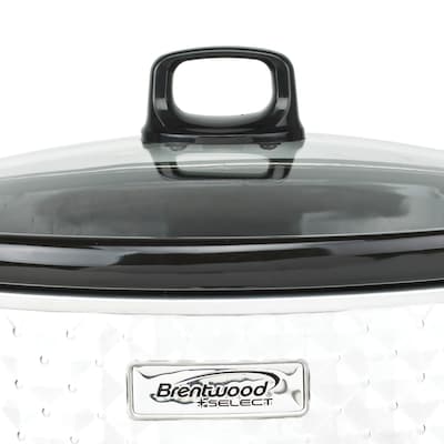 Brentwood Appliances 7-Quart Slow Cooker, Pearl White (SC-157W)