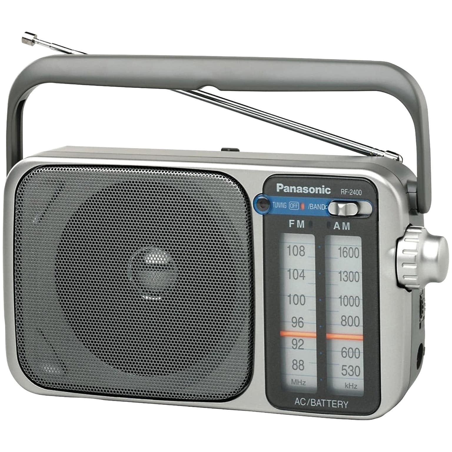 Panasonic AM/FM AC/DC Portable Radio, Grey (RF-2400)