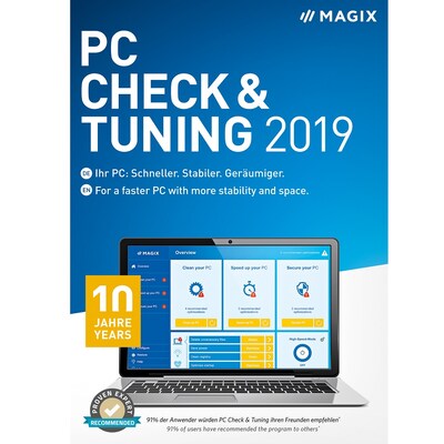 MAGIX PC Check & Tuning 2019 for 1 User, Windows, Download (ANR008384ESD)