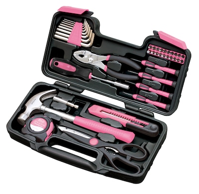 Apollo Tools General Tool Set Pink, 39 Piece