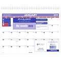 AT-A-GLANCE® Monthly Desk/Wall Calendar, 12 Months, January Start, 8 1/2 x 11, Wirebound (PM170-28-19)