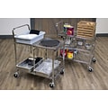 Luxor 3-Shelf Metal Mobile Utility Cart with Swivel Wheels, Chrome (WSCC-3)