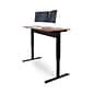 Luxor Furniture 48" Pneumatic Adjustable Desk, Teak Top (SPN48F-BK/TK)