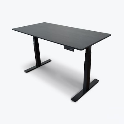 Luxor Furniture 60 Electric Adjustable Desk, Black Oak Top (STANDE-60-BK/BO)