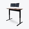 Luxor Furniture 56 Pneumatic Adjustable Desk, Teak Top (SPN56F-BK/TK)