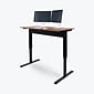 Luxor Furniture 56" Pneumatic Adjustable Desk, Teak Top (SPN56F-BK/TK)