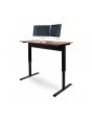 Luxor Furniture 56 Pneumatic Adjustable Desk, Teak Top (SPN56F-BK/TK)