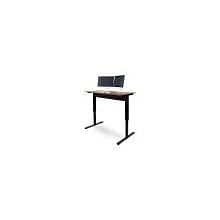 Luxor Furniture 56 Pneumatic Adjustable Desk, Teak Top (SPN56F-BK/TK)