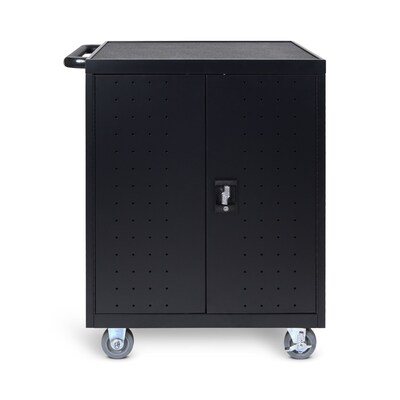 Luxor 32 Laptop Chromebook Charging Cart, Black (LLTP32-B)