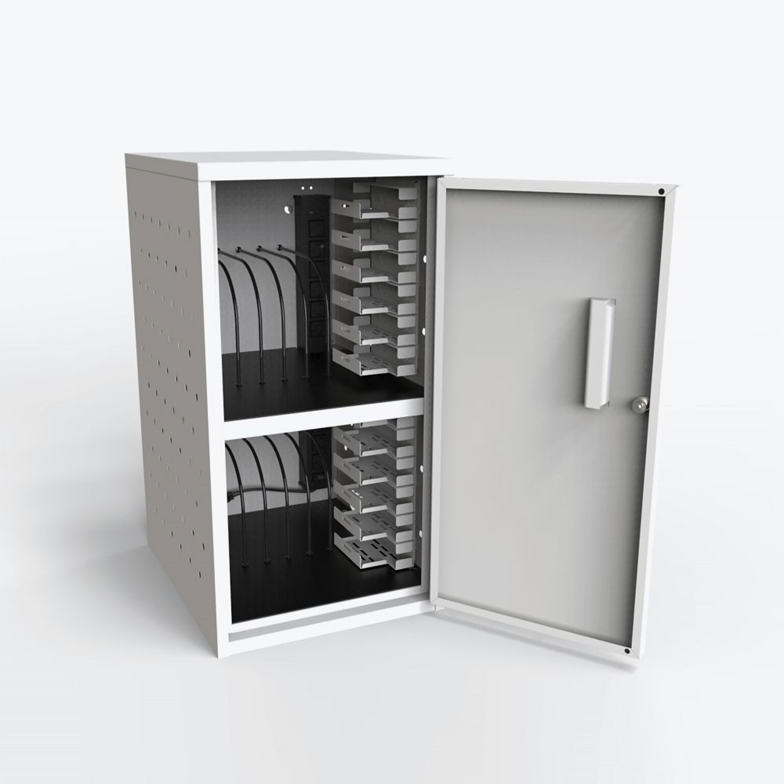 Luxor 12 Tablet Vertical Wall Charging Box, Gray (LLTMWV12-G)