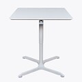 Luxor 36 Square Height Adjustable Café Table, White (LX-PNADJ-36SQ)