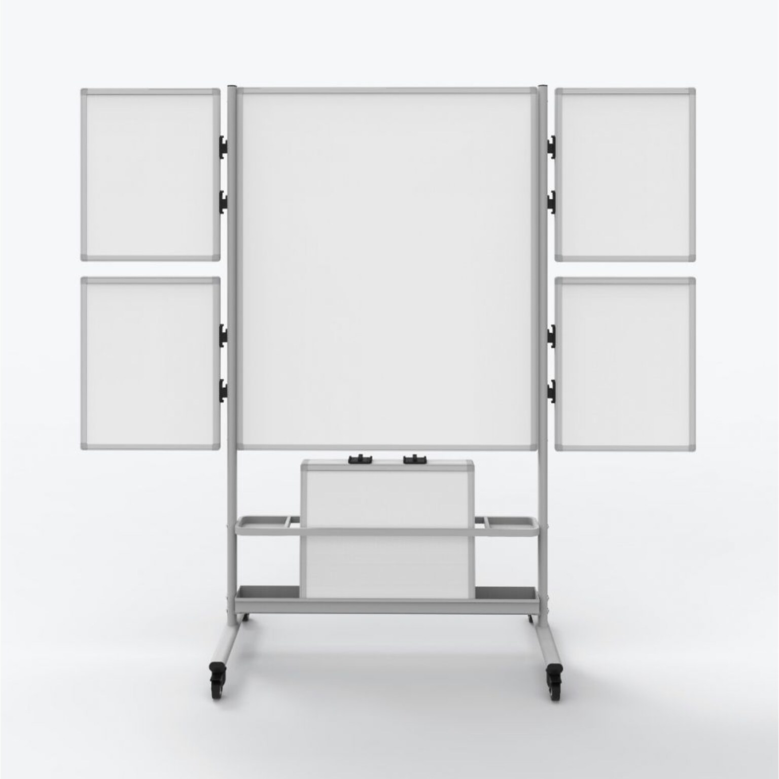 Luxor Collaboration Station Mobile Whiteboard, Aluminum (COLLAB-STATION)