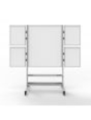 Luxor Collaboration Station Mobile Whiteboard, Aluminum (COLLAB-STATION)