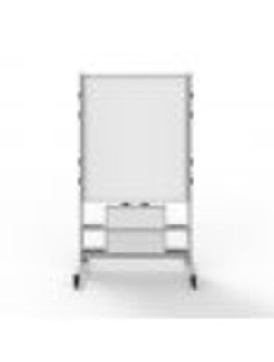 Luxor Collaboration Station Mobile Whiteboard, Aluminum (COLLAB-STATION)