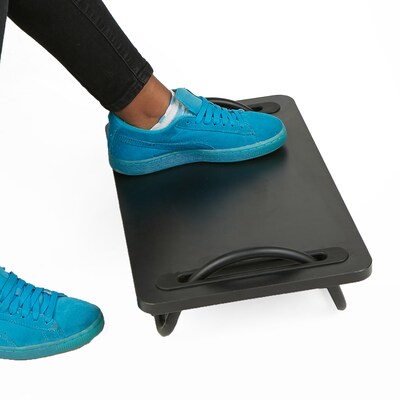 Mind Reader Tilting Ergonomic Foot Rest, Smooth Surface, Adjustable Angles, Black (FTILT-BLK)