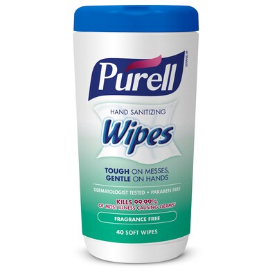 Purell® Hand Sanitizing Wipes, 40 Wipes/Pack (9121-06-CMR)